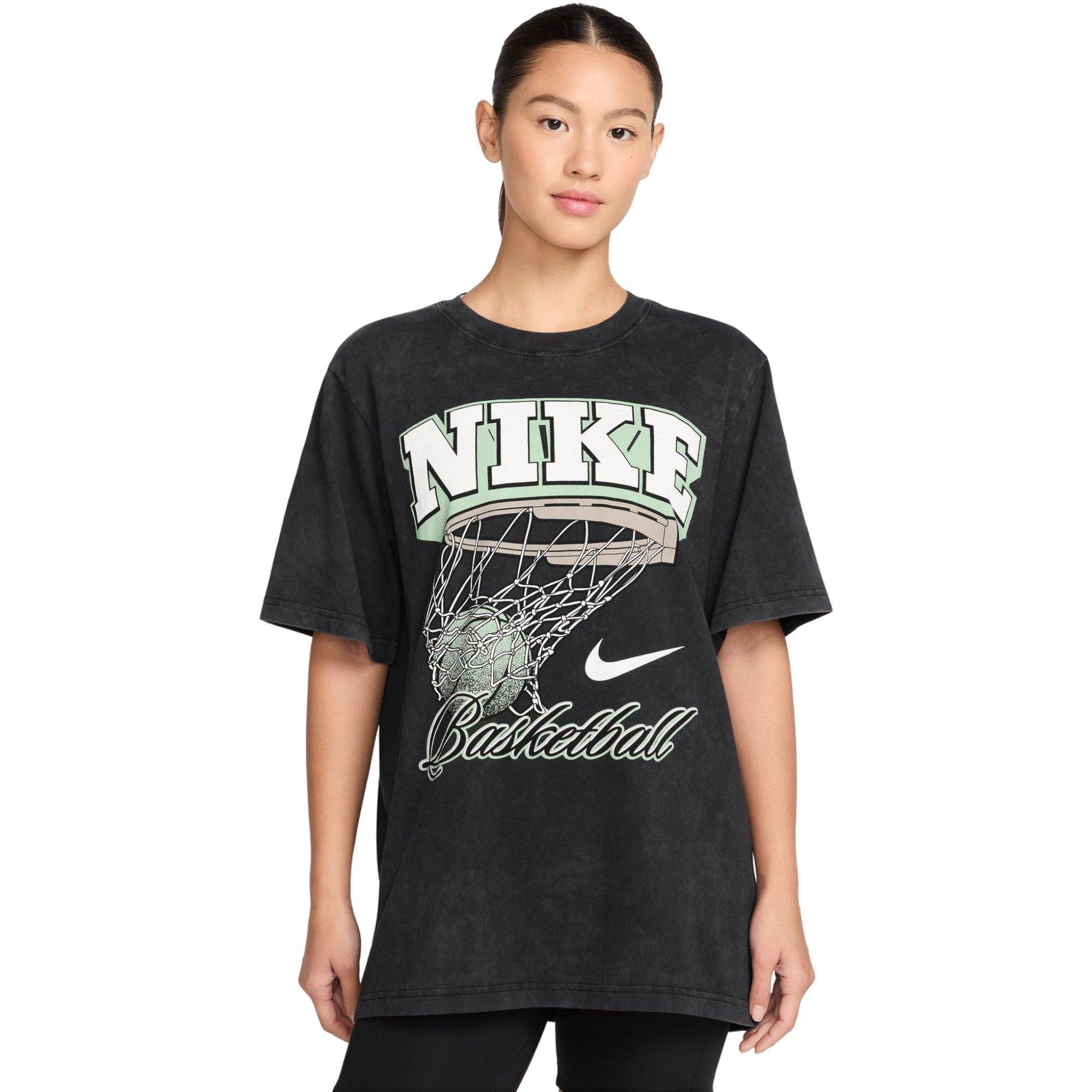 Nike Women's Short-Sleeve Basketball Tee-Black/Teal - BLACK/TEAL